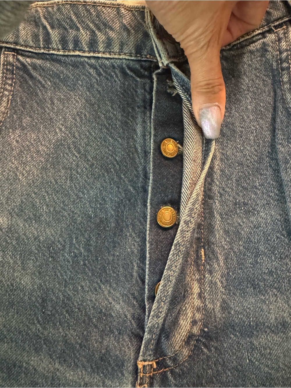 We The Free Final Countdown Cuffed Wide Leg Jeans - Blue - Picture 4 of 12